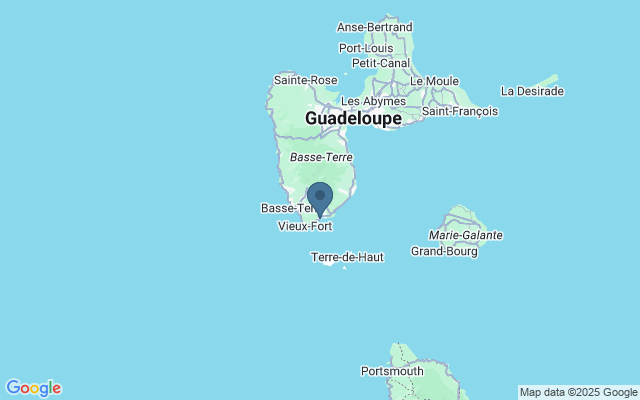 Kaart met locatie Fort Delgrès